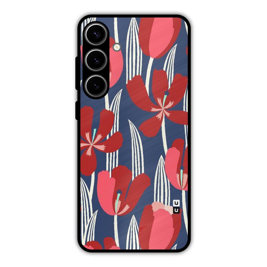 Artistic Tulips Metal Back Case for Galaxy S24 Plus