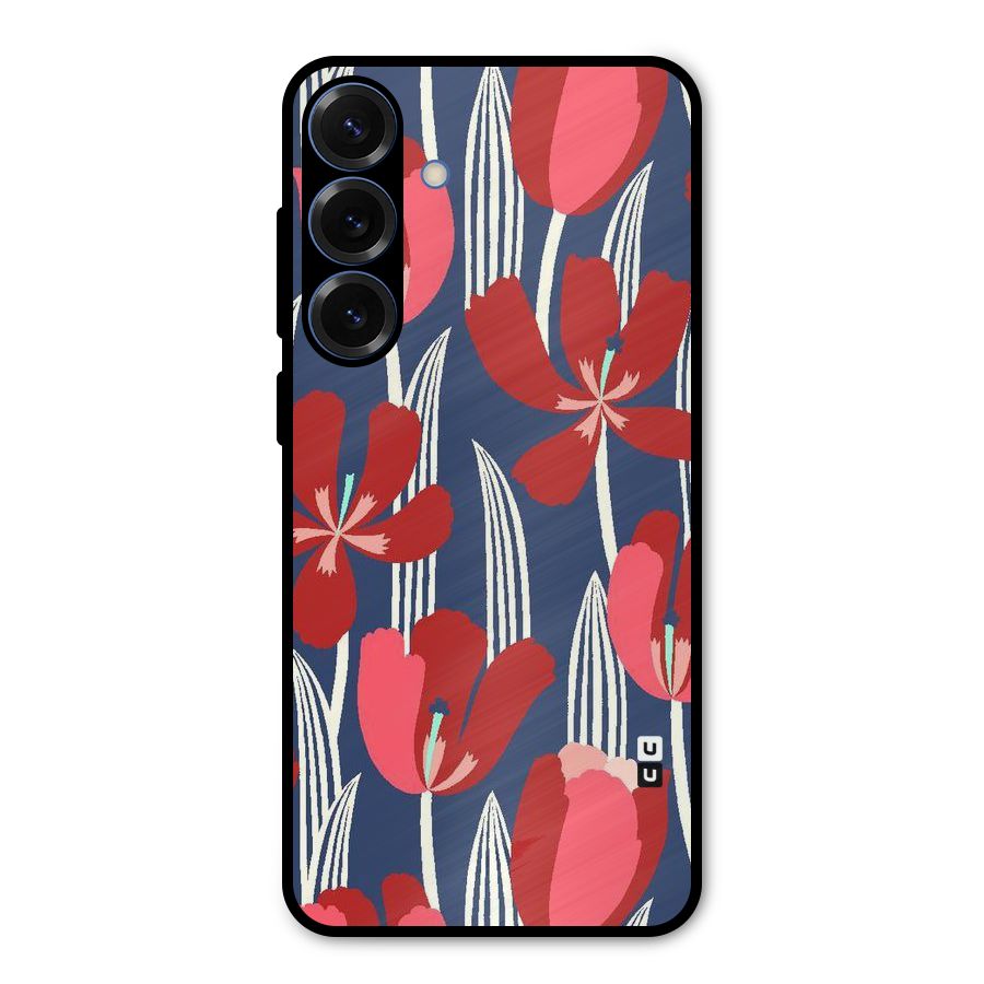 Artistic Tulips Metal Back Case for Galaxy S25 Plus