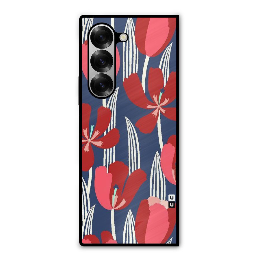 Artistic Tulips Metal Back Case for Galaxy Z Fold6