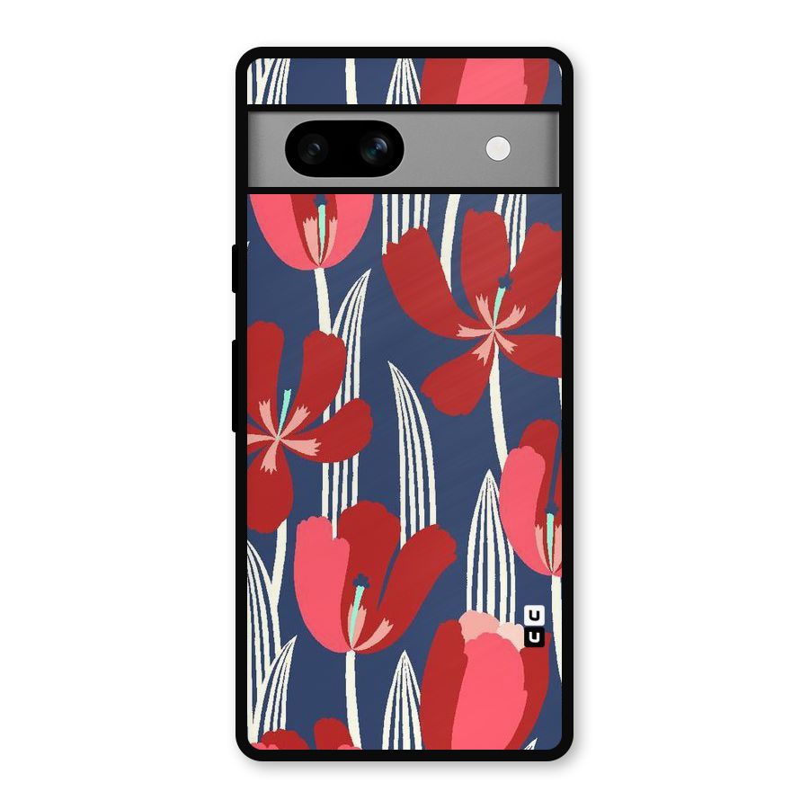 Artistic Tulips Metal Back Case for Google Pixel 7a