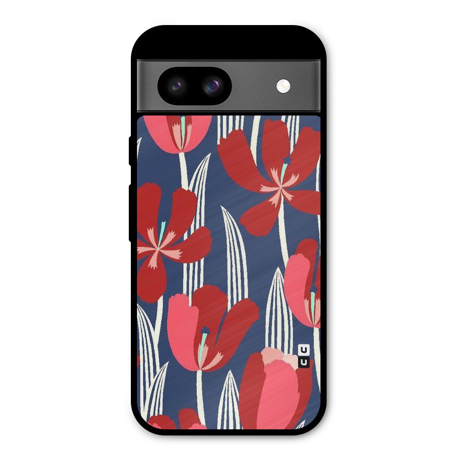 Artistic Tulips Metal Back Case for Google Pixel 8a