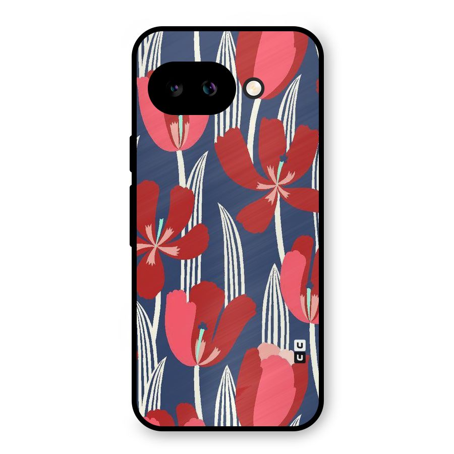 Artistic Tulips Metal Back Case for Google Pixel 9a