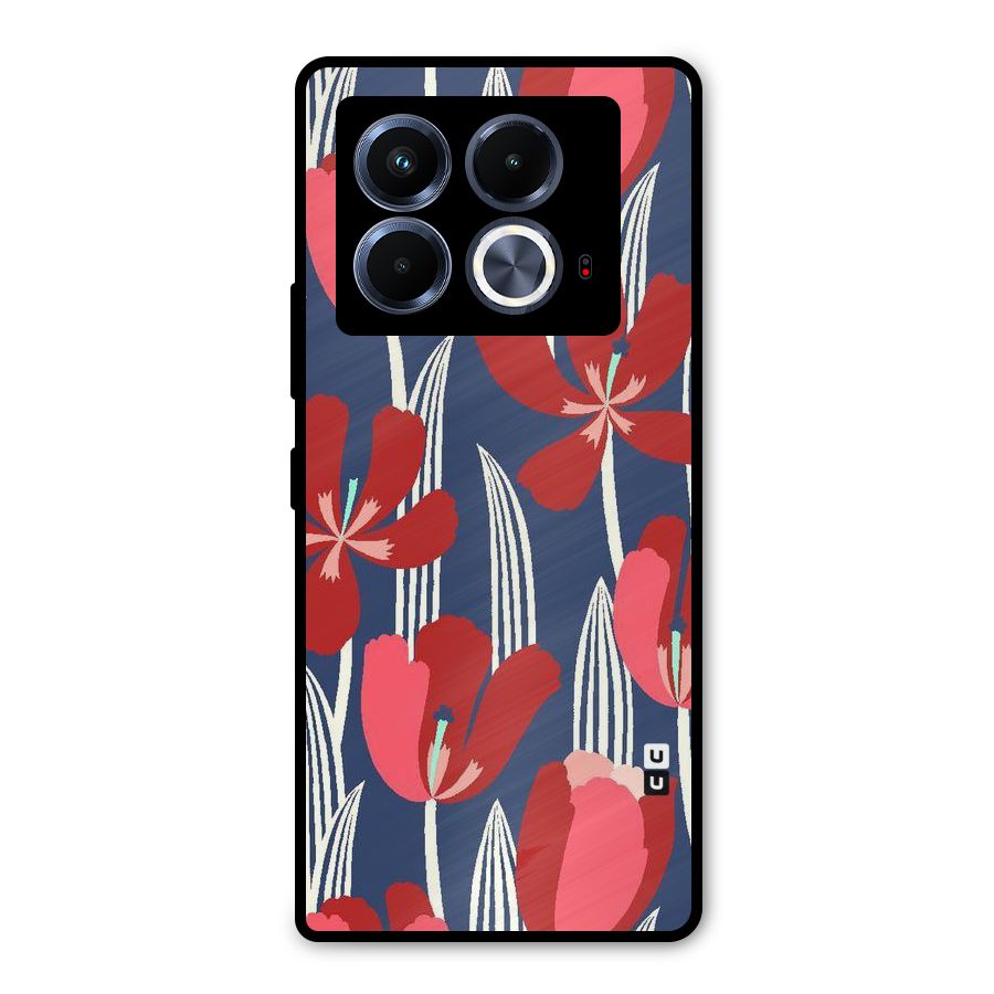Artistic Tulips Metal Back Case for Infinix Note 40 5G
