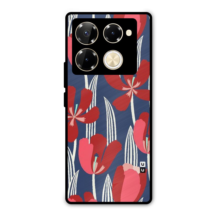 Artistic Tulips Metal Back Case for Infinix Note 40 Pro