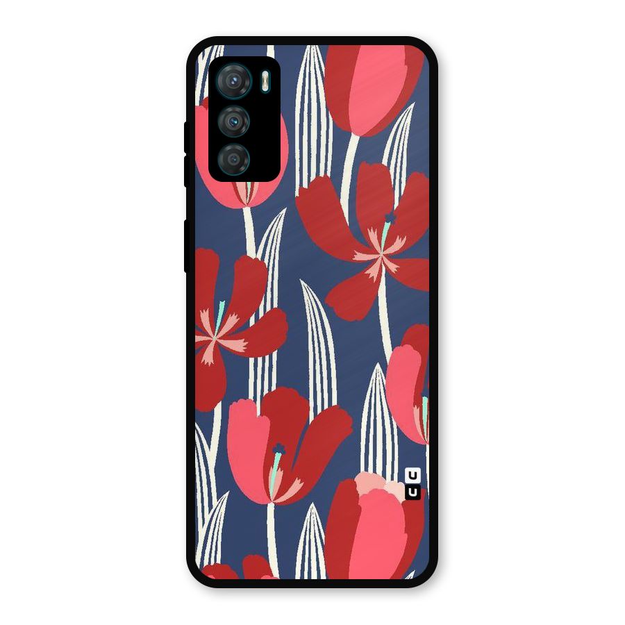 Artistic Tulips Metal Back Case for Moto G42