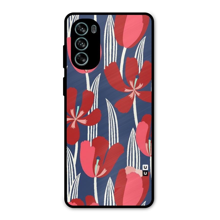 Artistic Tulips Metal Back Case for Moto G62