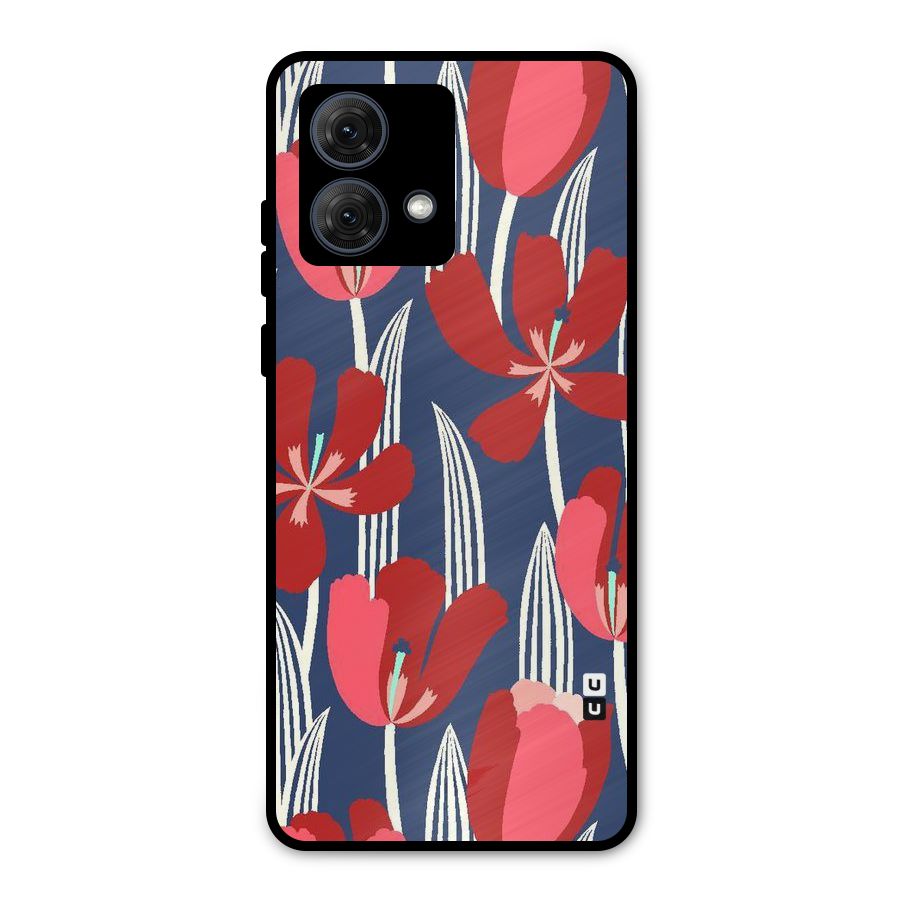 Artistic Tulips Metal Back Case for Moto G84