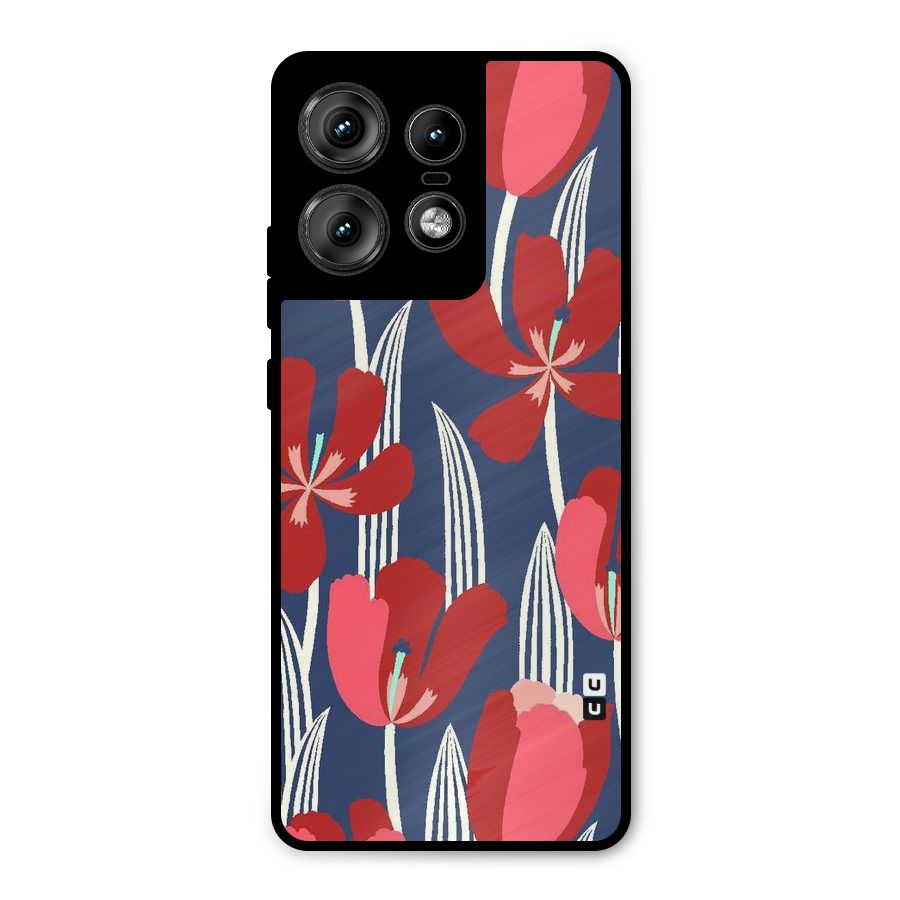 Artistic Tulips Metal Back Case for Motorola Edge 50 Pro