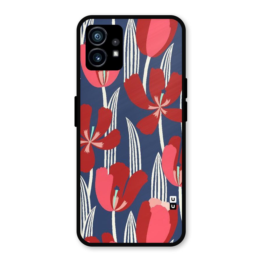 Artistic Tulips Metal Back Case for Nothing Phone 1