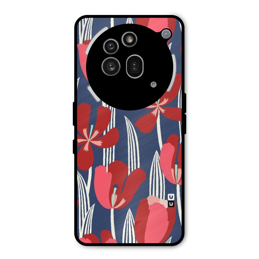 Artistic Tulips Metal Back Case for Nothing Phone 3a Pro