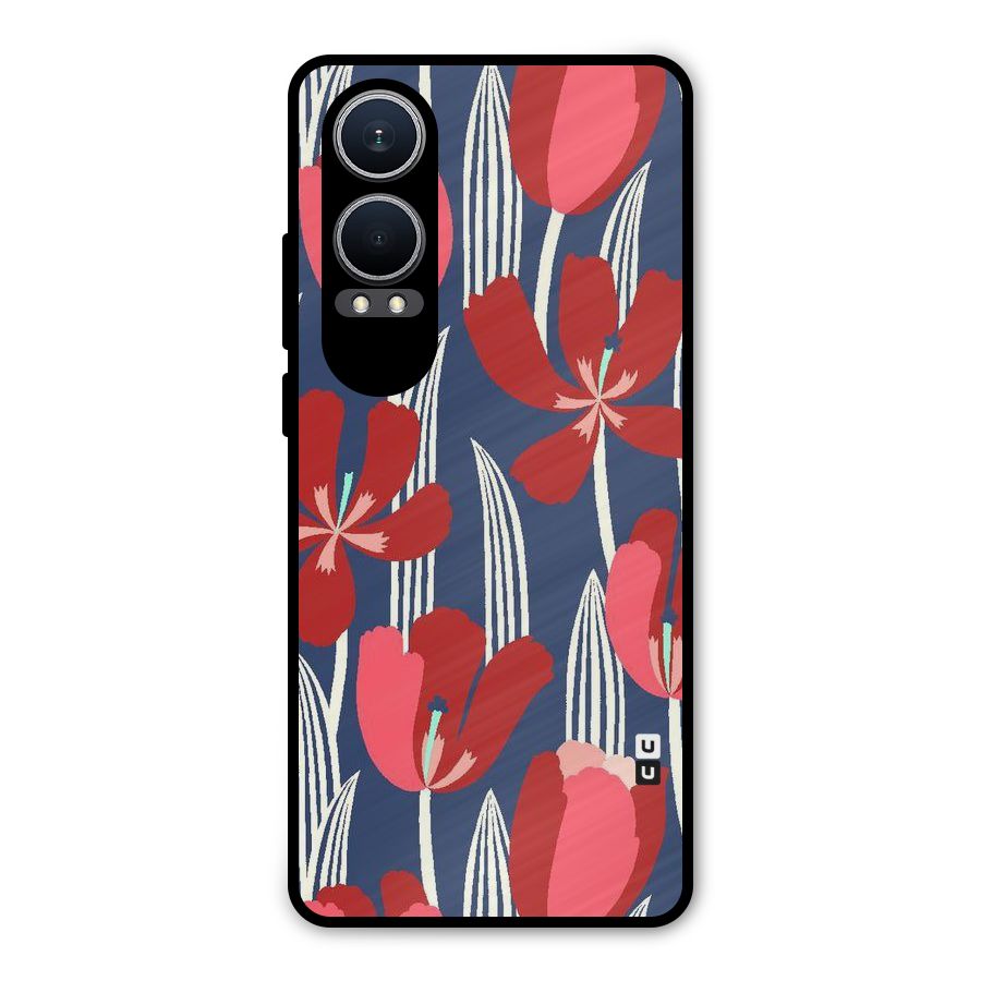 Artistic Tulips Metal Back Case for OnePlus Nord CE4 Lite