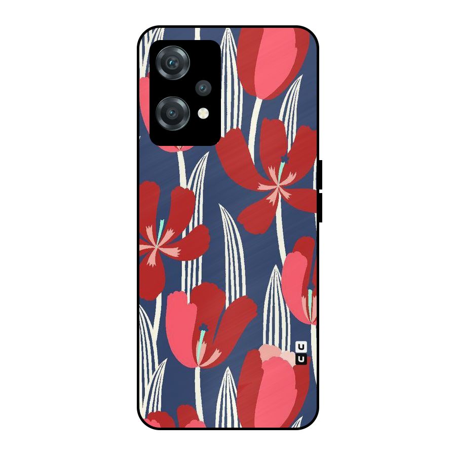 Artistic Tulips Metal Back Case for OnePlus Nord CE 2 Lite 5G