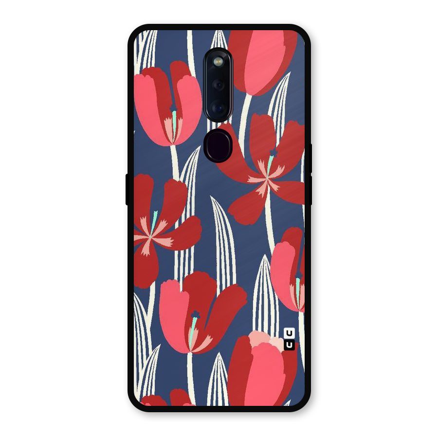 Artistic Tulips Metal Back Case for Oppo F11 Pro