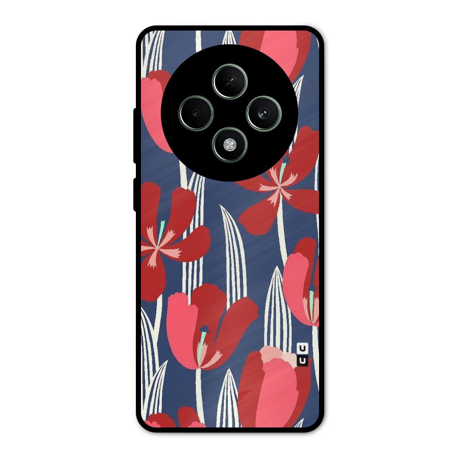 Artistic Tulips Metal Back Case for Oppo F27