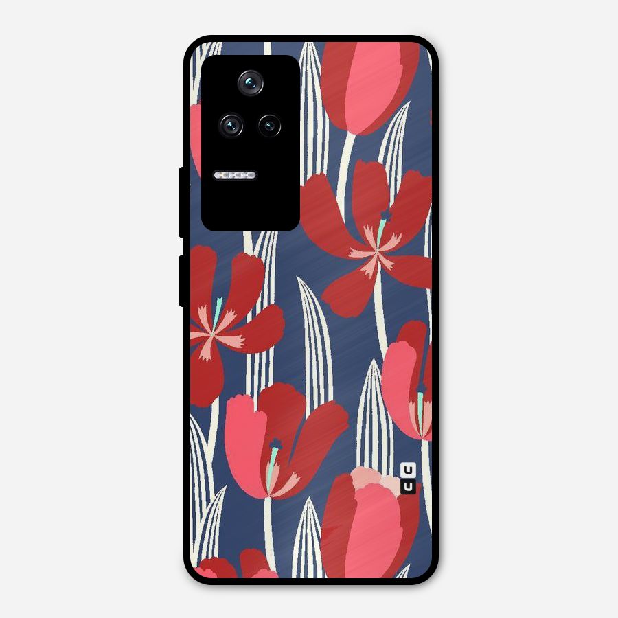 Artistic Tulips Metal Back Case for Poco F4 5G