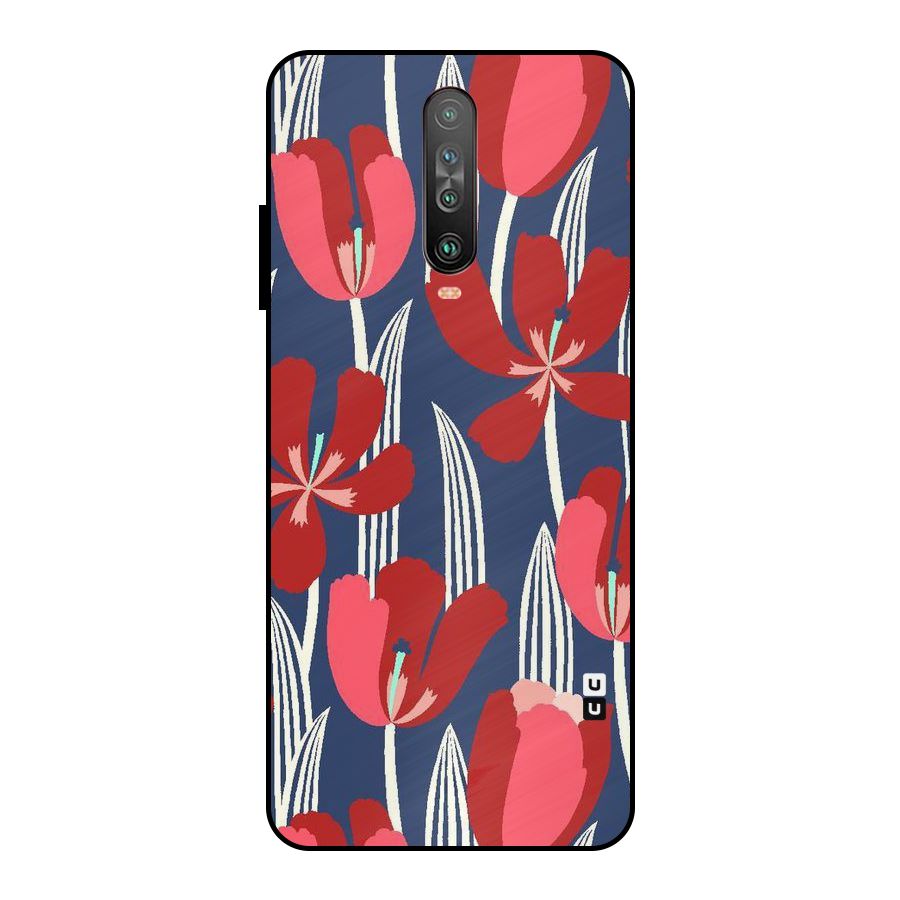 Artistic Tulips Metal Back Case for Poco X2