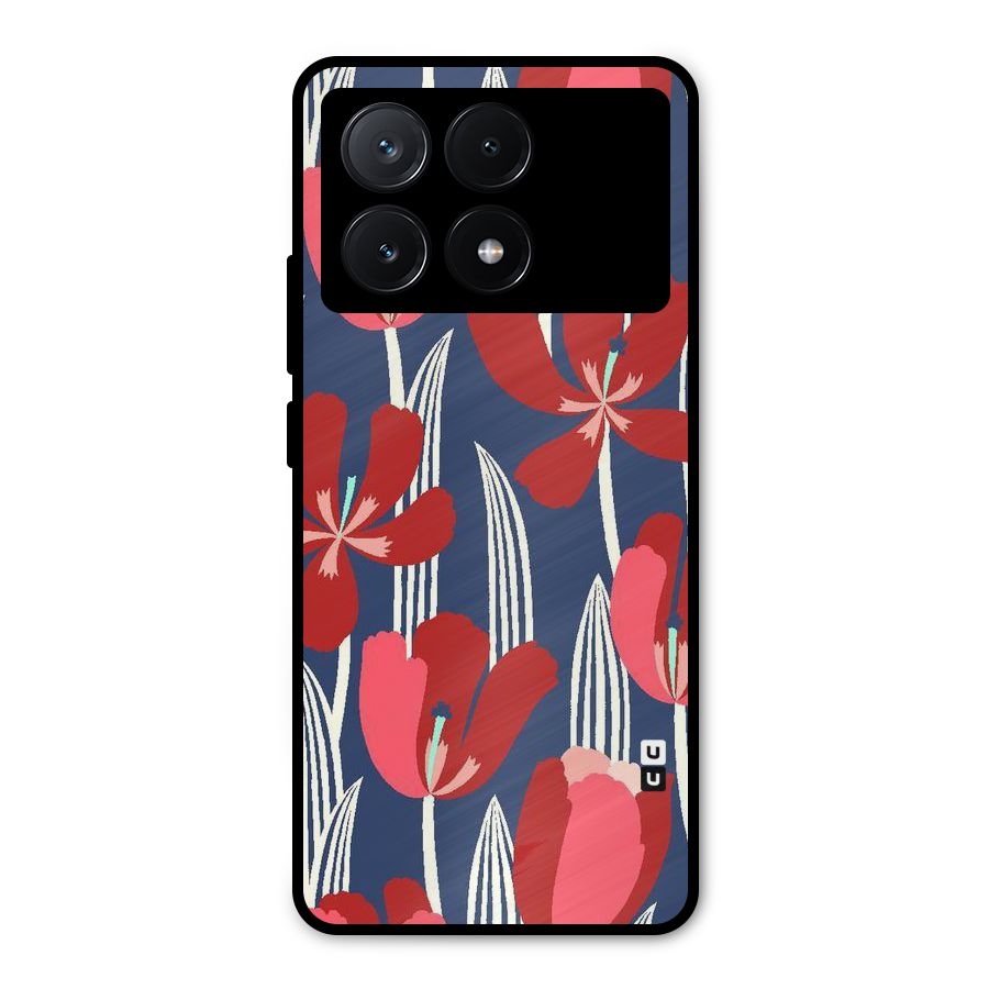 Artistic Tulips Metal Back Case for Poco X6 Pro