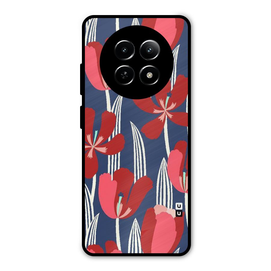 Artistic Tulips Metal Back Case for Realme 13