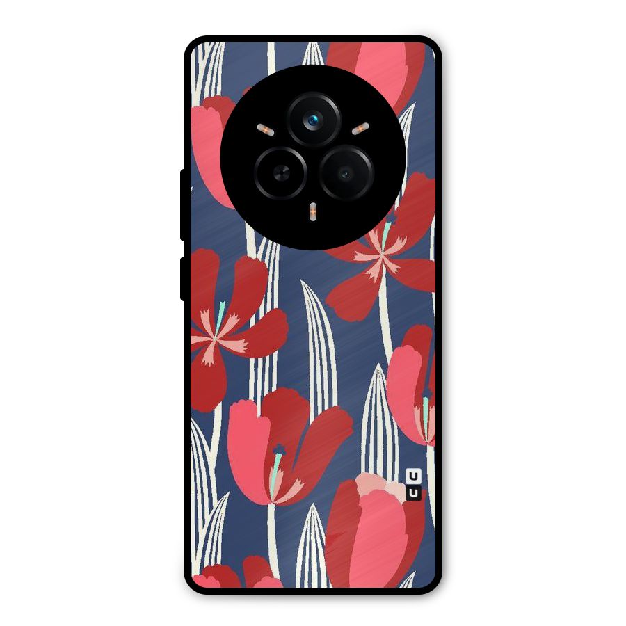 Artistic Tulips Metal Back Case for Realme 14 Pro