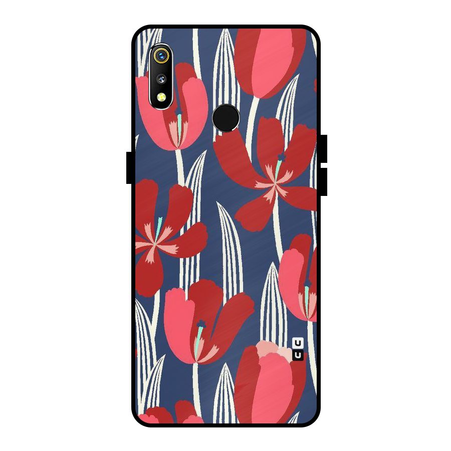Artistic Tulips Metal Back Case for Realme 3i
