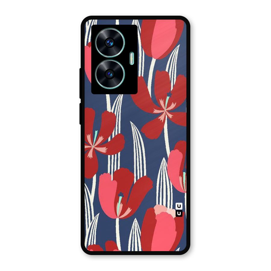 Artistic Tulips Metal Back Case for Realme C55