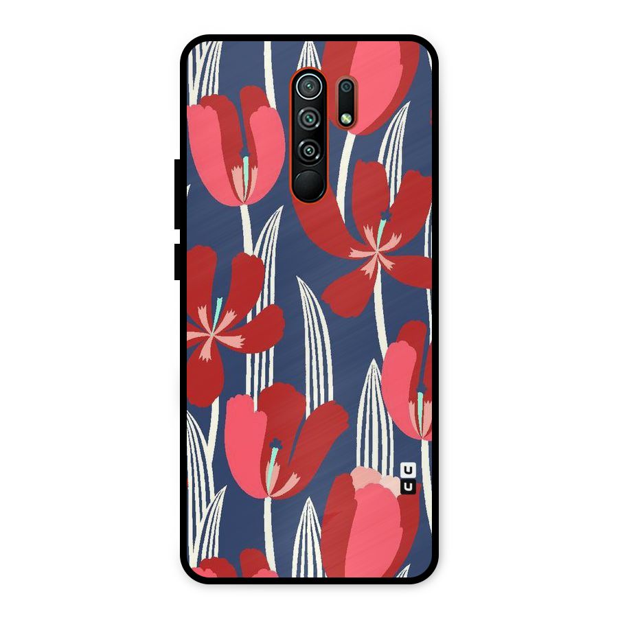 Artistic Tulips Metal Back Case for Redmi 9 Prime