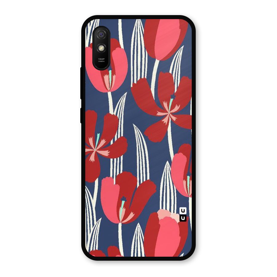 Artistic Tulips Metal Back Case for Redmi 9a