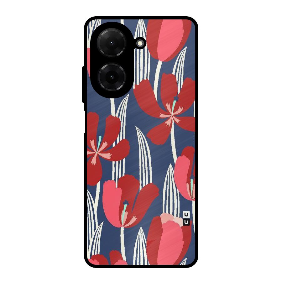 Artistic Tulips Metal Back Case for Redmi A5 4G