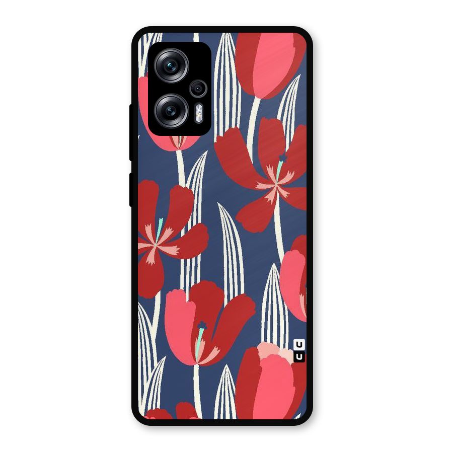 Artistic Tulips Metal Back Case for Redmi K50i