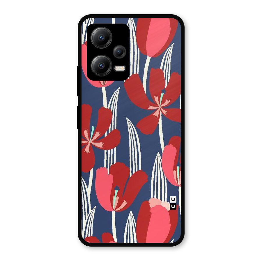 Artistic Tulips Metal Back Case for Redmi Note 12 5G