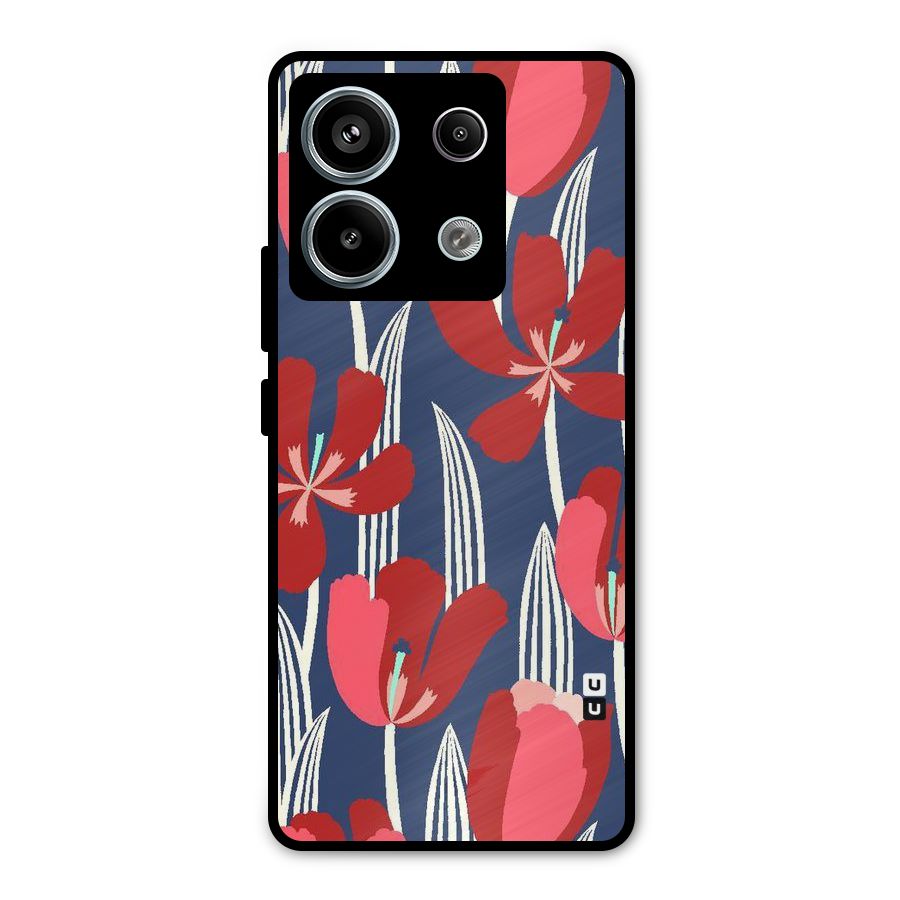 Artistic Tulips Metal Back Case for Redmi Note 13 Pro 5G