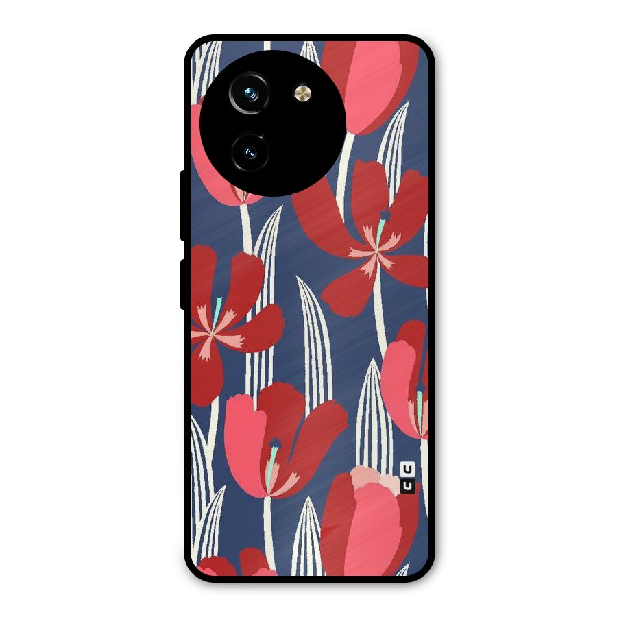 Artistic Tulips Metal Back Case for Vivo T3x