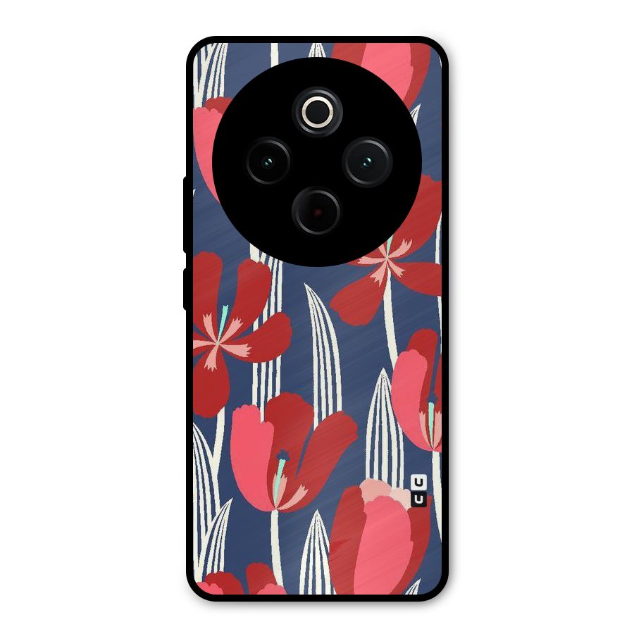 Artistic Tulips Metal Back Case for Vivo T4