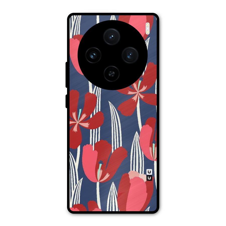 Artistic Tulips Metal Back Case for Vivo X100