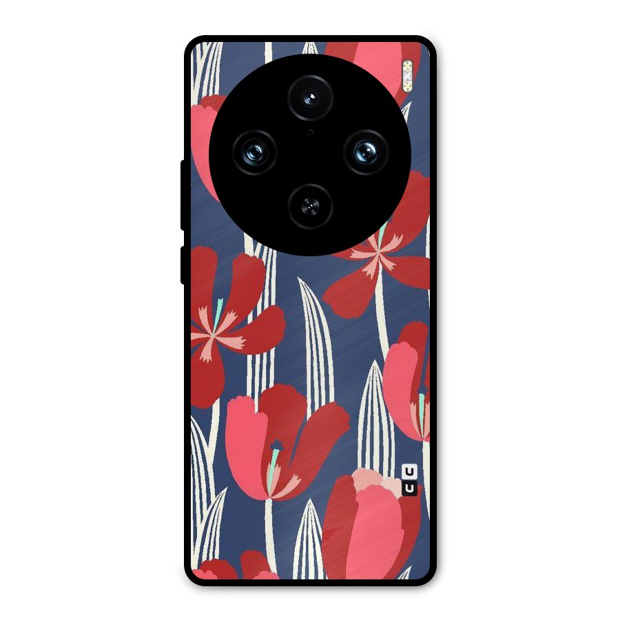 Artistic Tulips Metal Back Case for Vivo X100 Pro