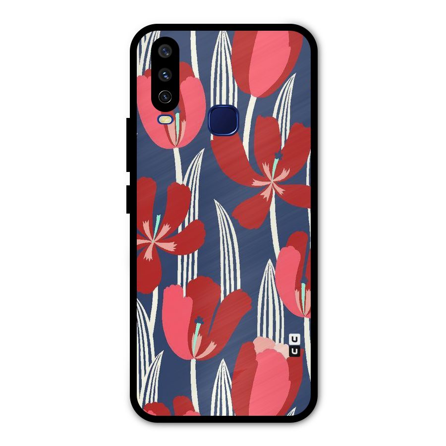 Artistic Tulips Metal Back Case for Vivo Y15