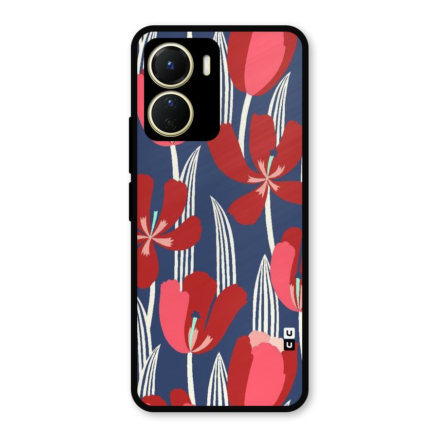 Artistic Tulips Metal Back Case for Vivo Y16