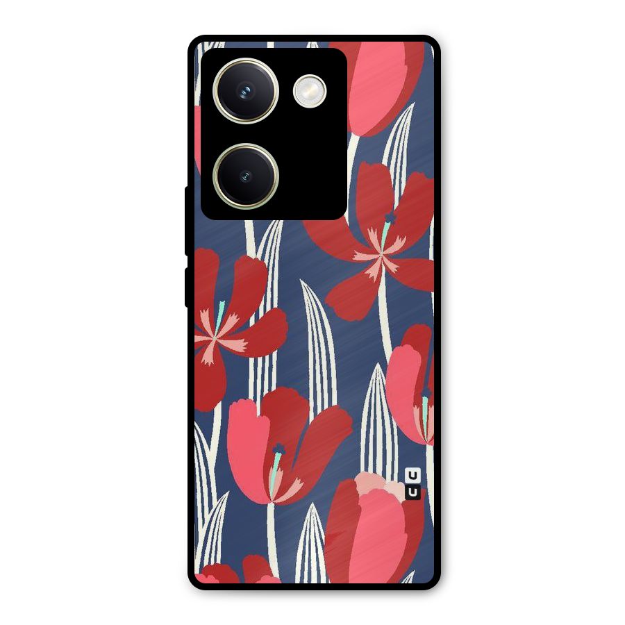 Artistic Tulips Metal Back Case for Vivo Y200 Pro