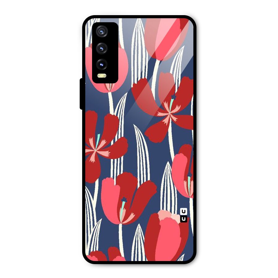 Artistic Tulips Metal Back Case for Vivo Y20 2021