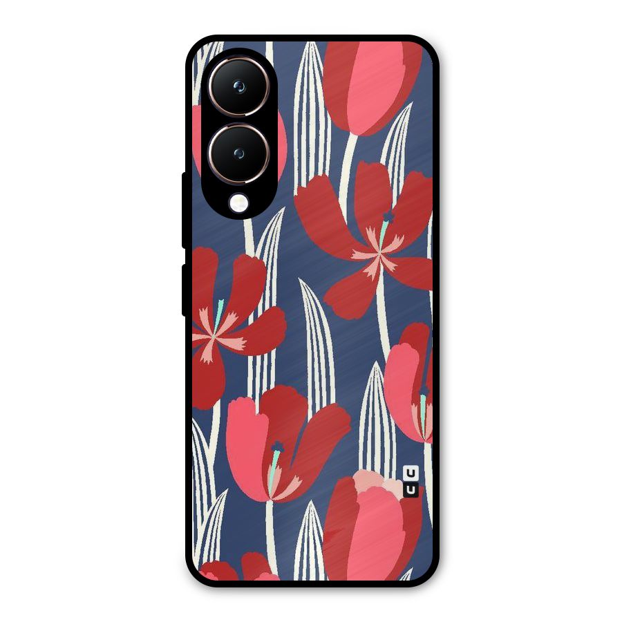 Artistic Tulips Metal Back Case for Vivo Y28