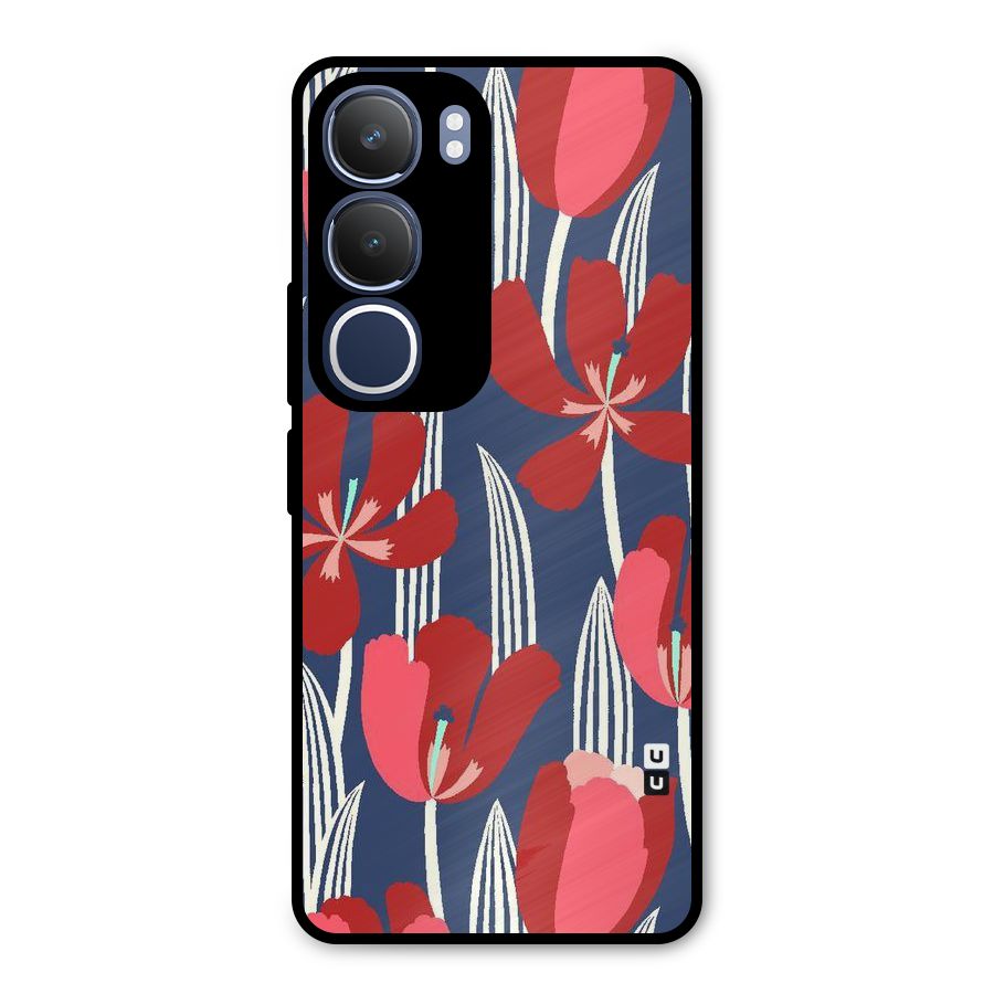 Artistic Tulips Metal Back Case for Vivo Y29
