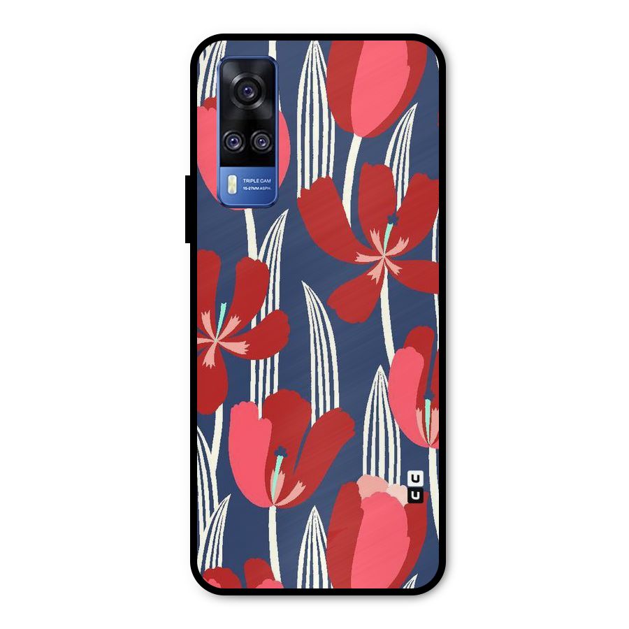 Artistic Tulips Metal Back Case for Vivo Y31
