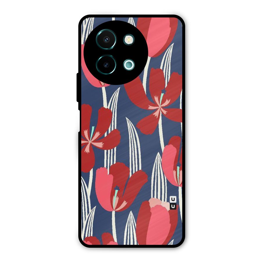 Artistic Tulips Metal Back Case for Vivo Y58