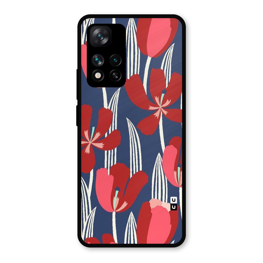 Artistic Tulips Metal Back Case for Xiaomi 11i Hypercharge 5G