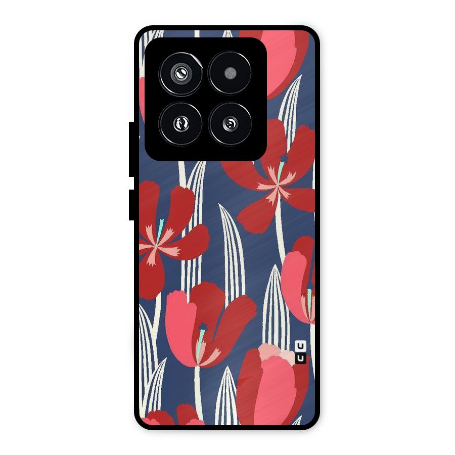 Artistic Tulips Metal Back Case for Xiaomi 14 Pro