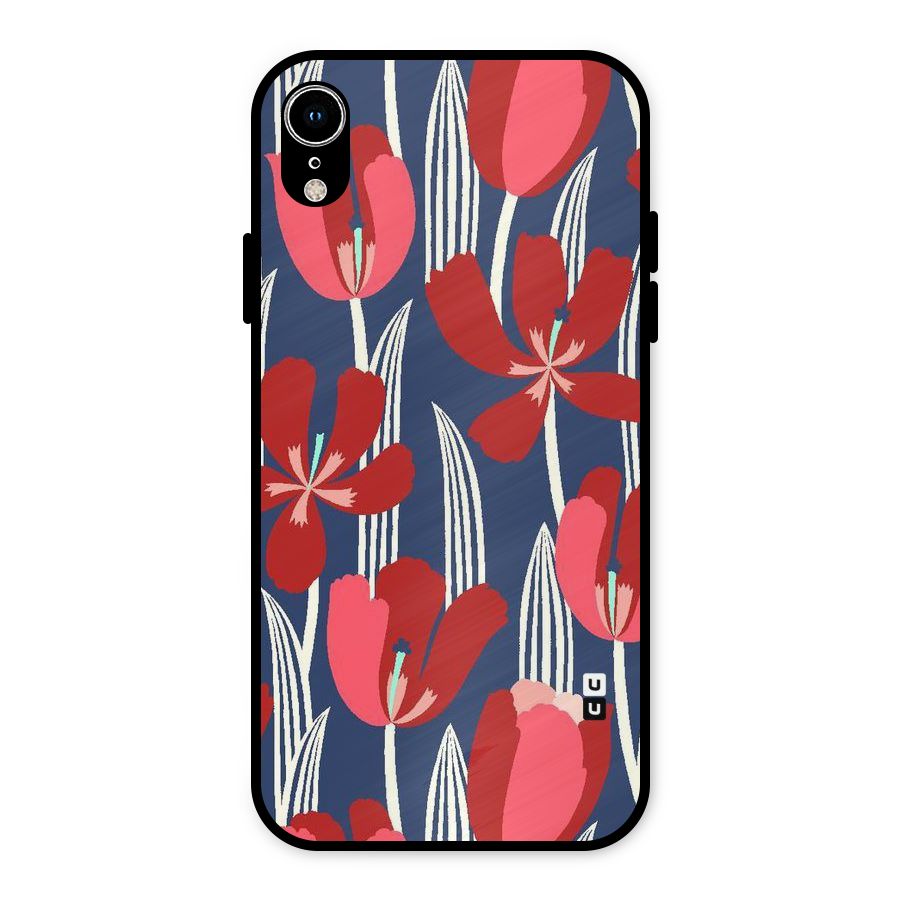 Artistic Tulips Metal Back Case for iPhone XR