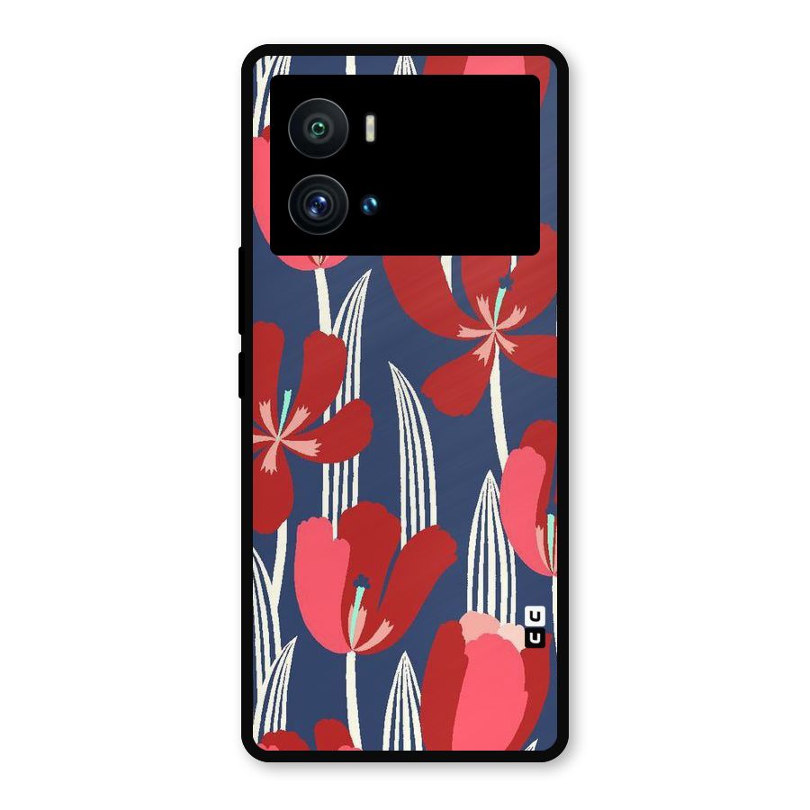Artistic Tulips Metal Back Case for iQOO 9 Pro
