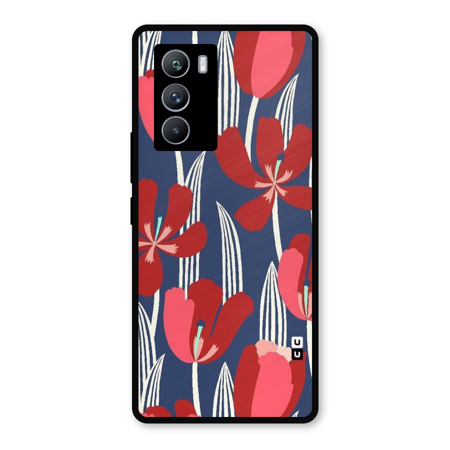Artistic Tulips Metal Back Case for iQOO 9 SE
