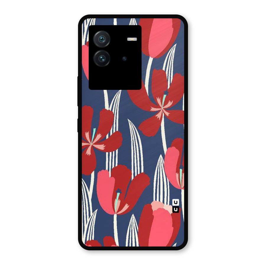 Artistic Tulips Metal Back Case for iQOO Neo 6 5G