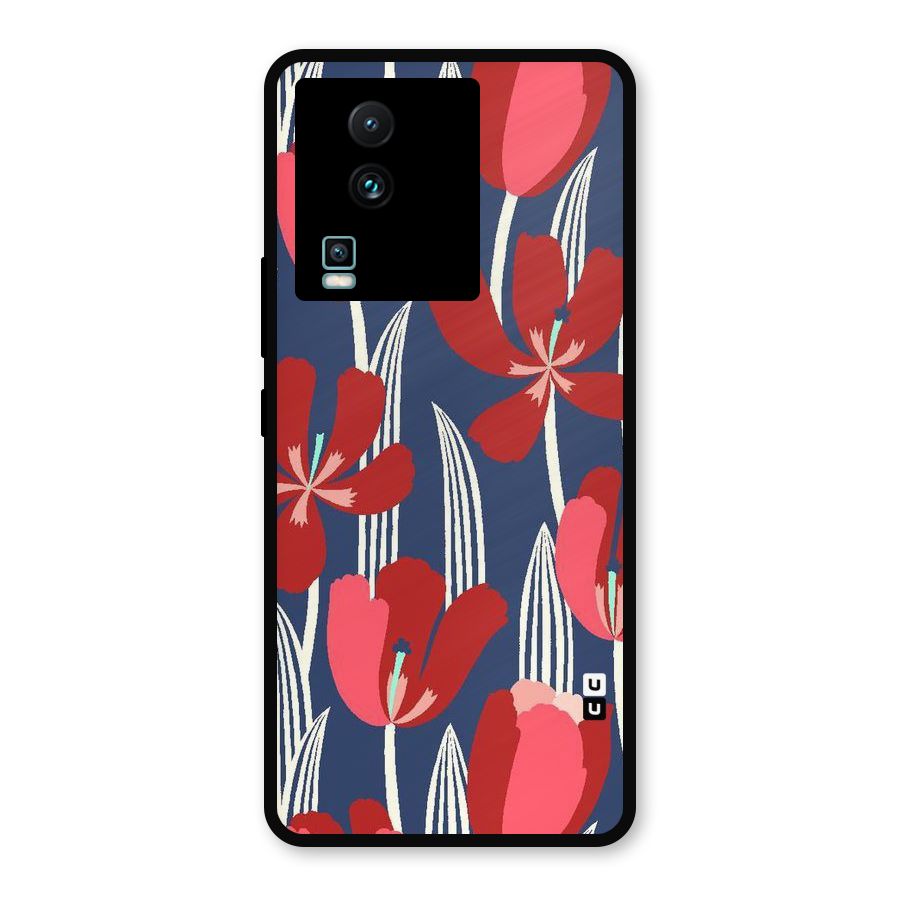 Artistic Tulips Metal Back Case for iQOO Neo 7